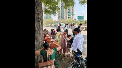 Residents step up with water stations, sparrow nests amid soaring heat