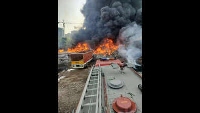 Fire at plastic factory in Bajghera, spreads to warehouses; no casualties