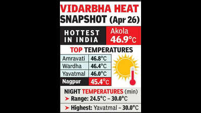 Vidarbha reels under record April heat; Akola hottest in country at 46.9°C