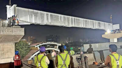 Mumbai Metro Line 6 girder launched without disrupting rail traffic