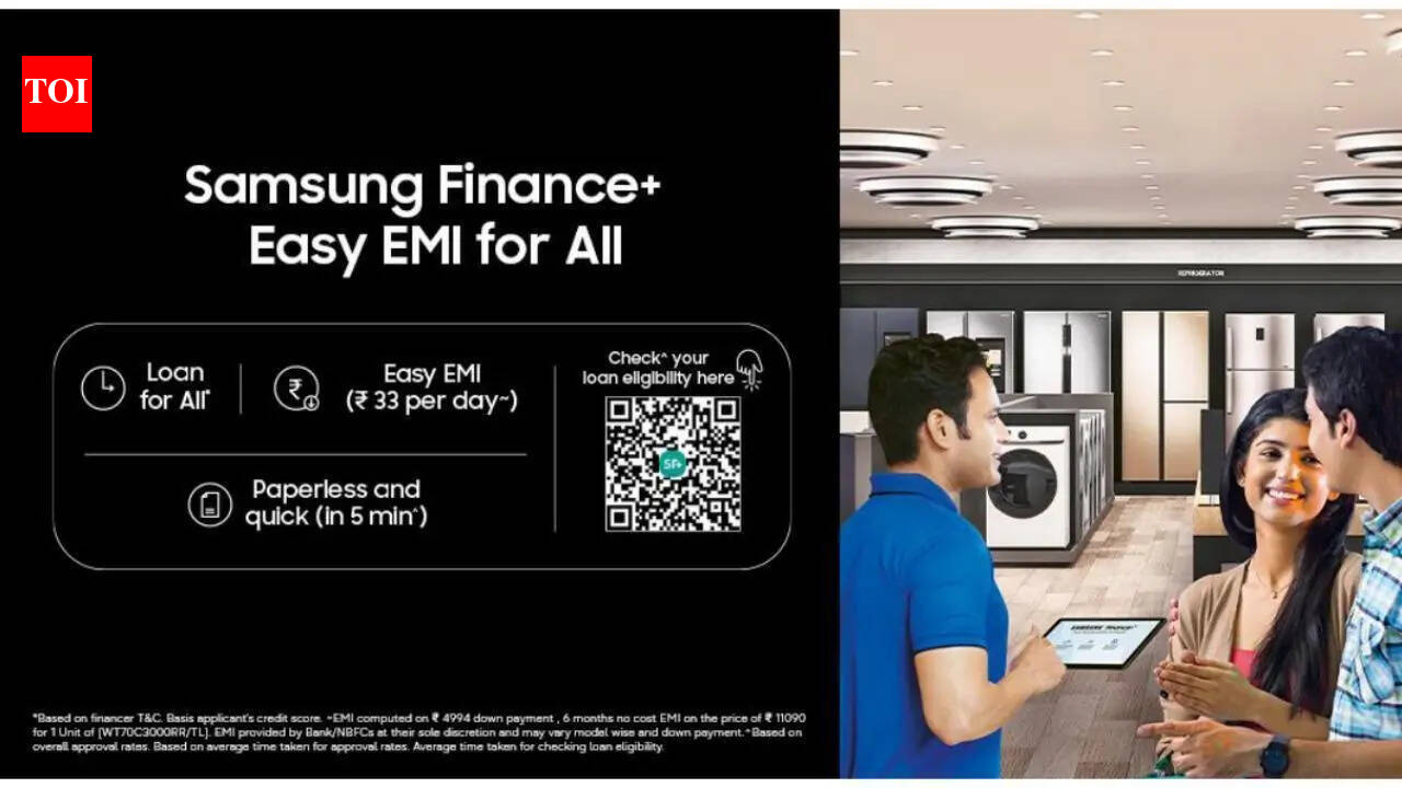 Samsung Finance+ offers announced: Easy EMI plans from Rs 33 per day, Rs 1,000 cashback and other benefits available - The Times of India