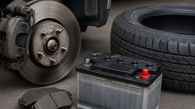 Warning signs your brake pads, tyres or battery need replacement