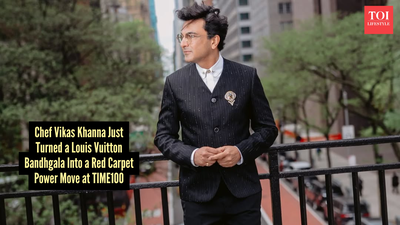 Chef Vikas Khanna plates pure power dressing in Louis Vuitton at TIME100 with billionaire energy