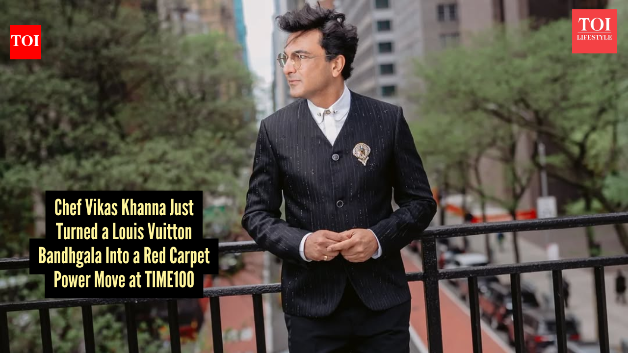 Chef Vikas Khanna plates pure power dressing in Louis Vuitton at TIME100 with billionaire energy