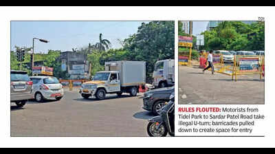 Speedy wrong-side U-turns near Indira Nagar MRTS station increase risk of accidents on Chennai’s Rajiv Gandhi Salai