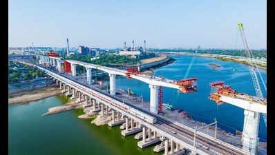 Gujarat: All 8 piers ready for bullet train bridge across Sabarmati