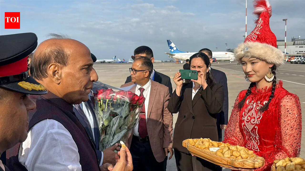 Rajnath lands in Kyrgyzstan to attend SCO def ministers meet, may discuss West Asia crisis