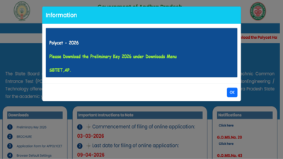 AP POLYCET 2026 answer key released at polycetap.ap.gov.in: Check direct link, steps to raise objections