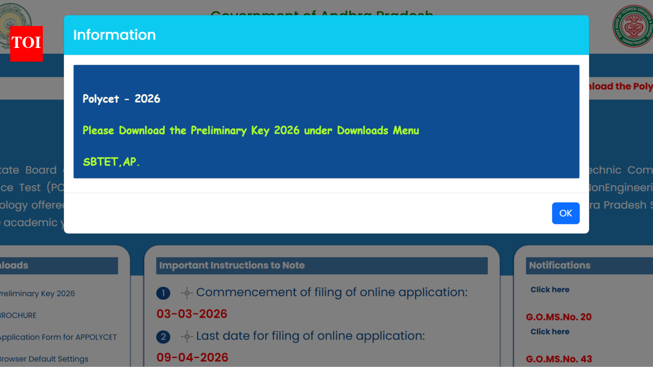 AP POLYCET 2026 answer key released at polycetap.ap.gov.in: Check direct link, steps to raise objections