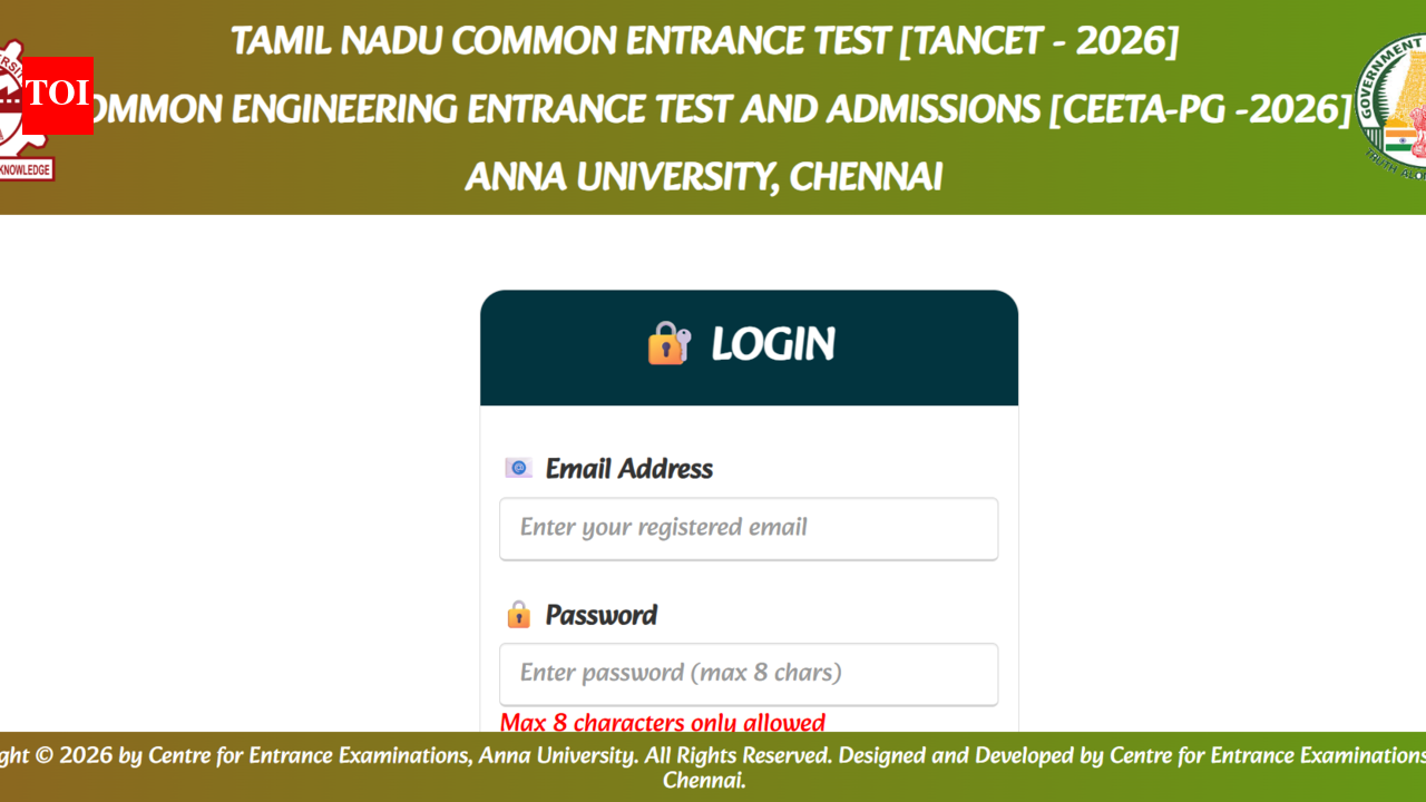 अन्ना यूनिवर्सिटी ने TANCET, CEETA-PG 2026 हॉल टिकट जारी किया: एडमिट कार्ड डाउनलोड करने के लिए सीधा लिंक यहां