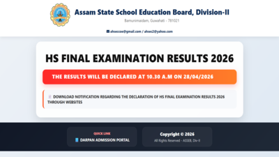 Assam HS result 2026 shortly at ahsec.assam.gov.in: Steps to download AHSEC Class 12 scorecards here – The Times of India