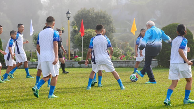 Watch: PM Modi plays football in Gangtok; showcases dribbling skills, scores goal, high-fives youngsters