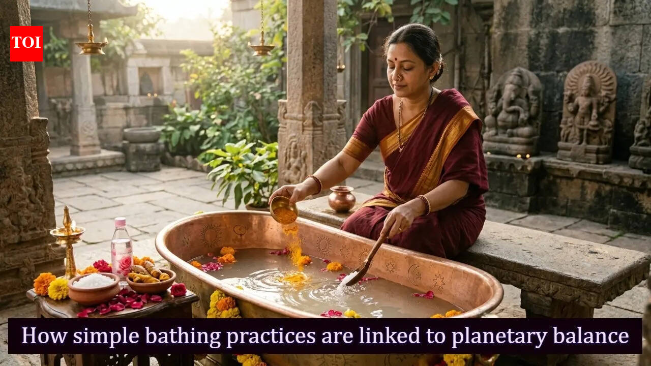 How simple bathing practices are linked to planetary balance - The Times of India