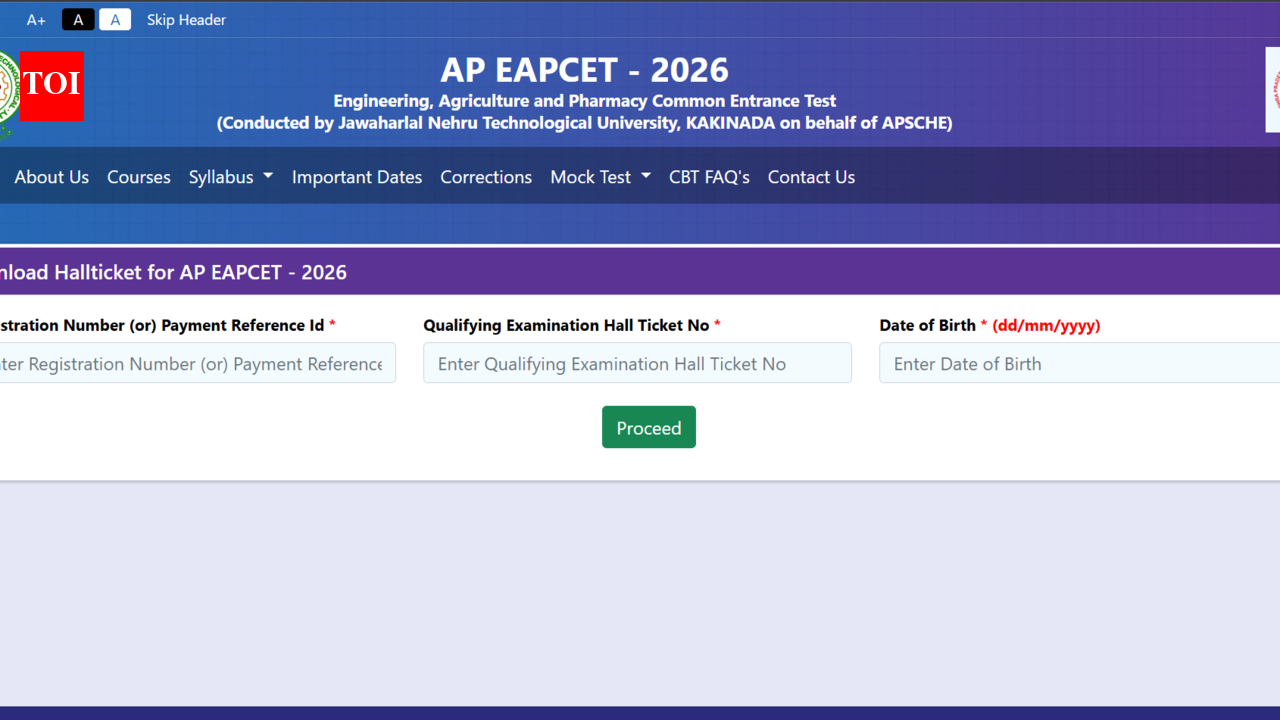 AP EAPCET hall ticket 2026 released at cets.apsche.ap.gov.in: Direct link to download admit card here