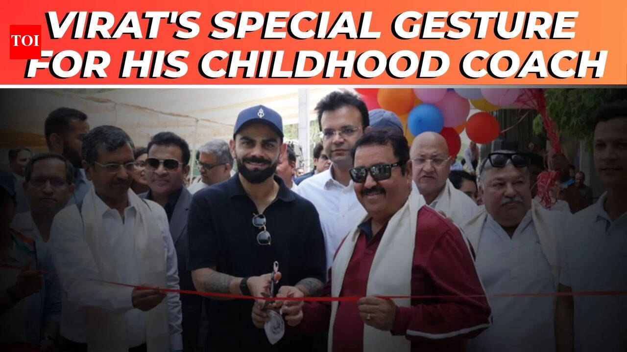 Virat Kohli inaugurates his childhood coach Rajkumar Sharma's new academy