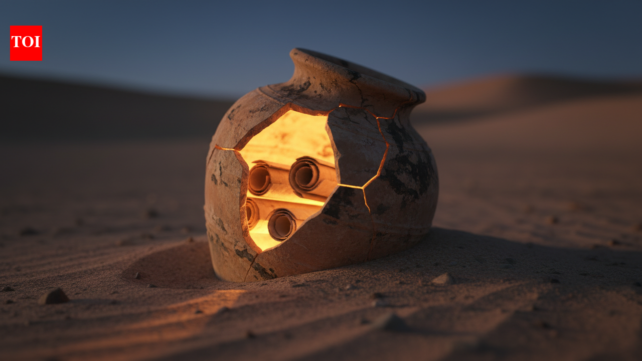 In 1945, an Egyptian farmer's shovel struck a buried jar and released a 