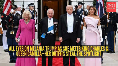 Melania Trump meets King Charles and Queen Camilla in style and her looks are going viral