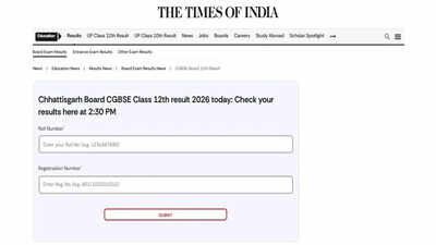 Chhattisgarh Board 12th Result: Scorecards releasing today at 2:30 pm; here's how to check your marks on TOI portal