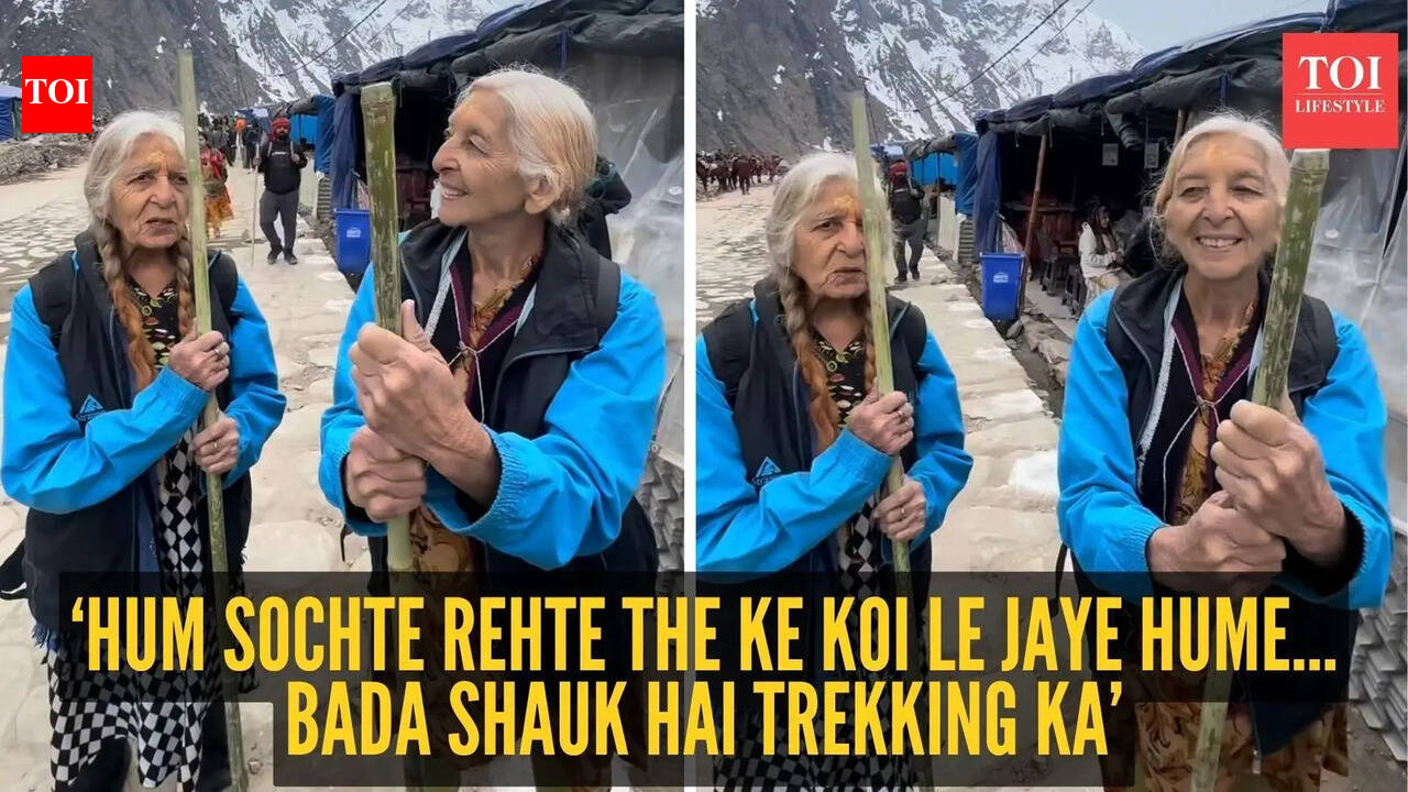 ‘Bada shauk hai trekking ka’: Two sisters aged over 70 on Kedarnath trek win hearts