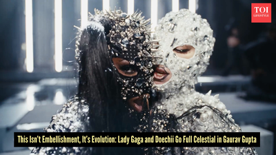 Lady Gaga and Doechii, drenched in 3,000-crystal orbit carved by Gaurav Gupta, turned fashion into a celestial move