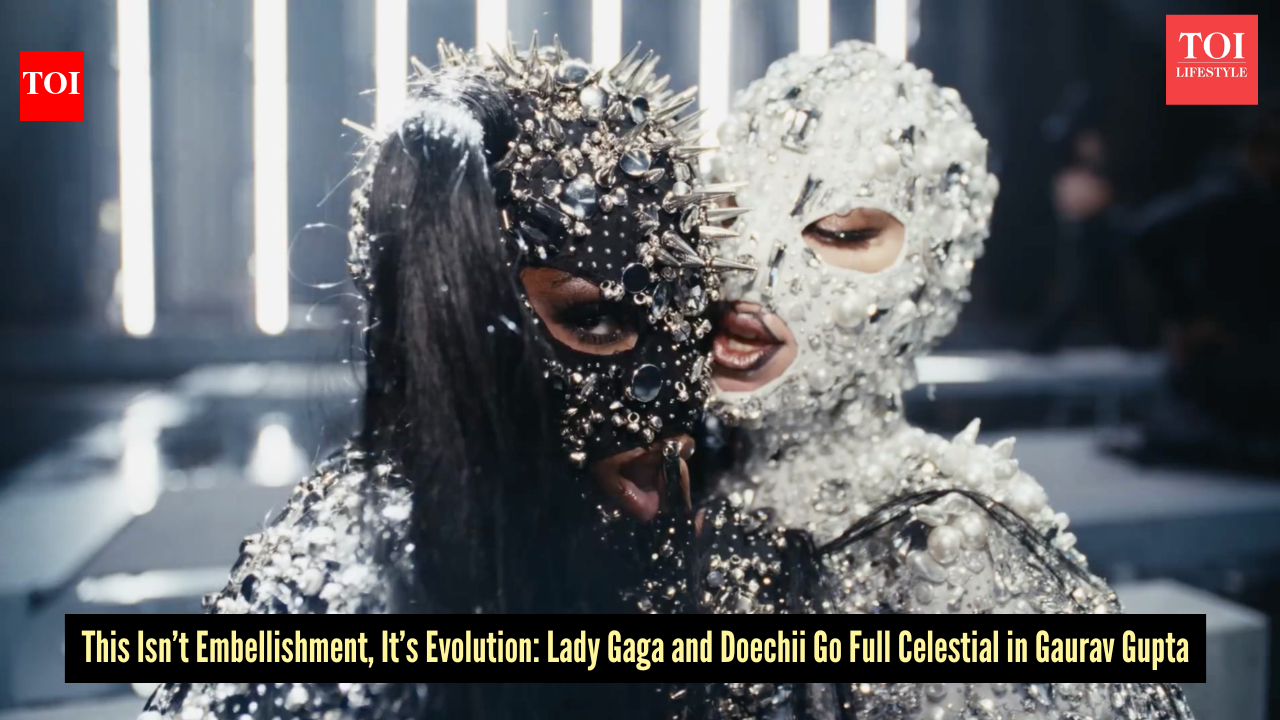 Lady Gaga and Doechii, drenched in 3,000-crystal orbit carved by Gaurav Gupta, turned fashion into a celestial move