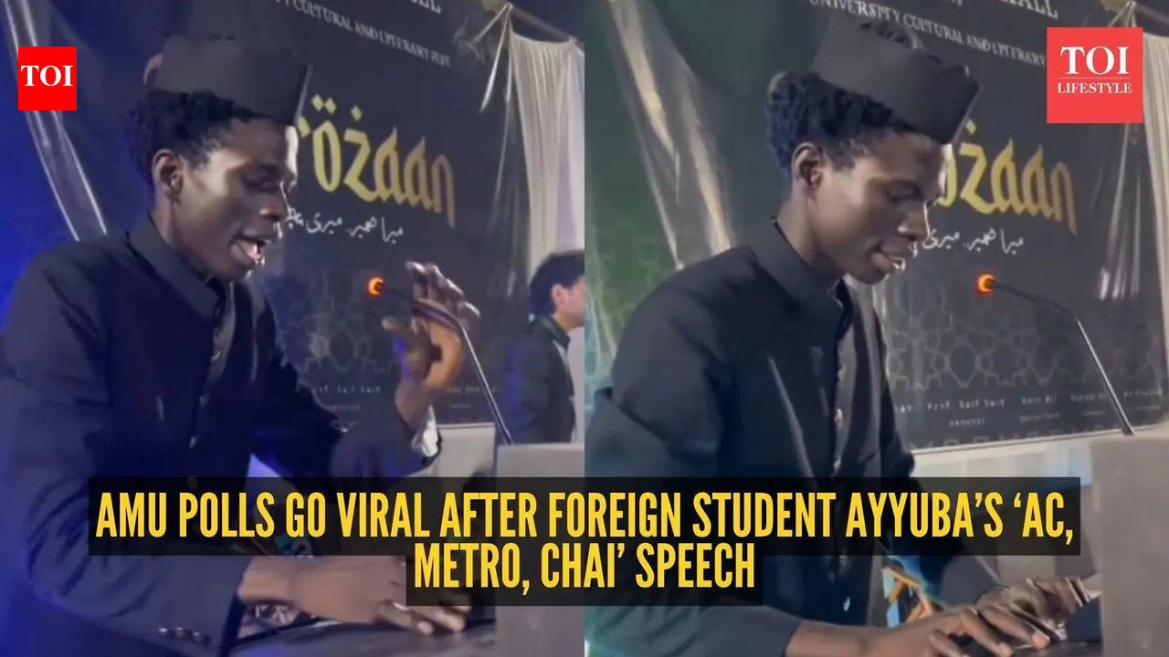 'AC, Metro, Chai!' African student Ayyuba's Chatur Ramalingam-style speech steals the show at AMU polls