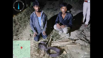 2 poachers caught setting up 11kV electrocution trap in Bettiah