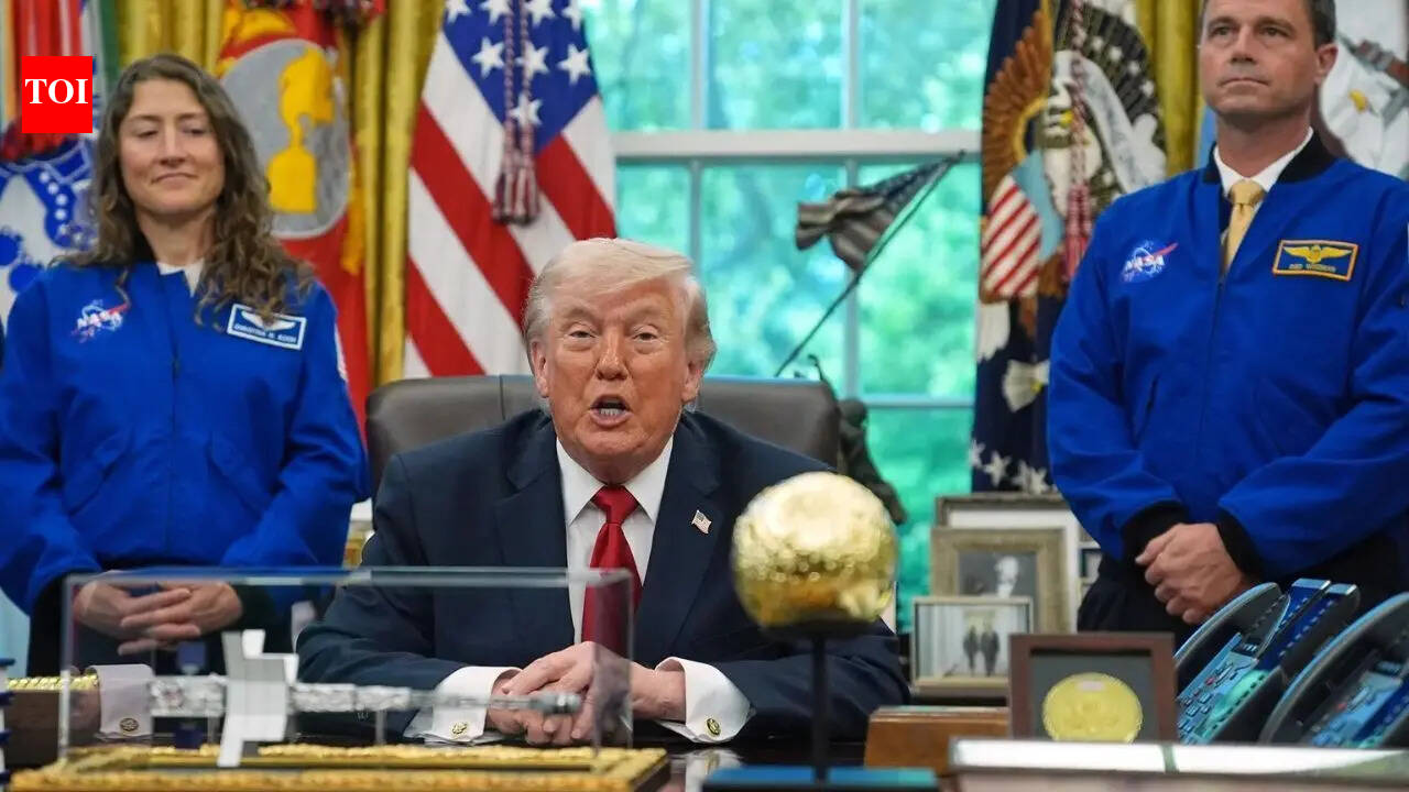 'Is a President allowed to go on a space mission?': Trump jokes as Artemis II astronauts visit White House