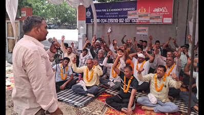 Firemen on strike, roadways staffers and homeguards called in for help in Gurgaon