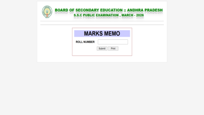 AP SSC 10th Class result 2026 released with 85.25% pass percentage at results.bse.ap.gov.in: Direct link to download marks memo here – The Times of India