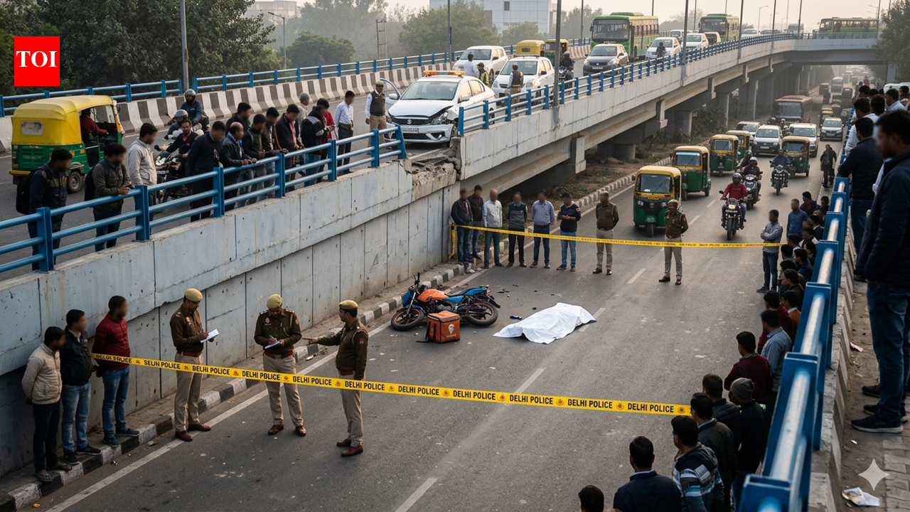 Delhi hit-and-run: Delivery agent falls from flyover after being hit by car, dies