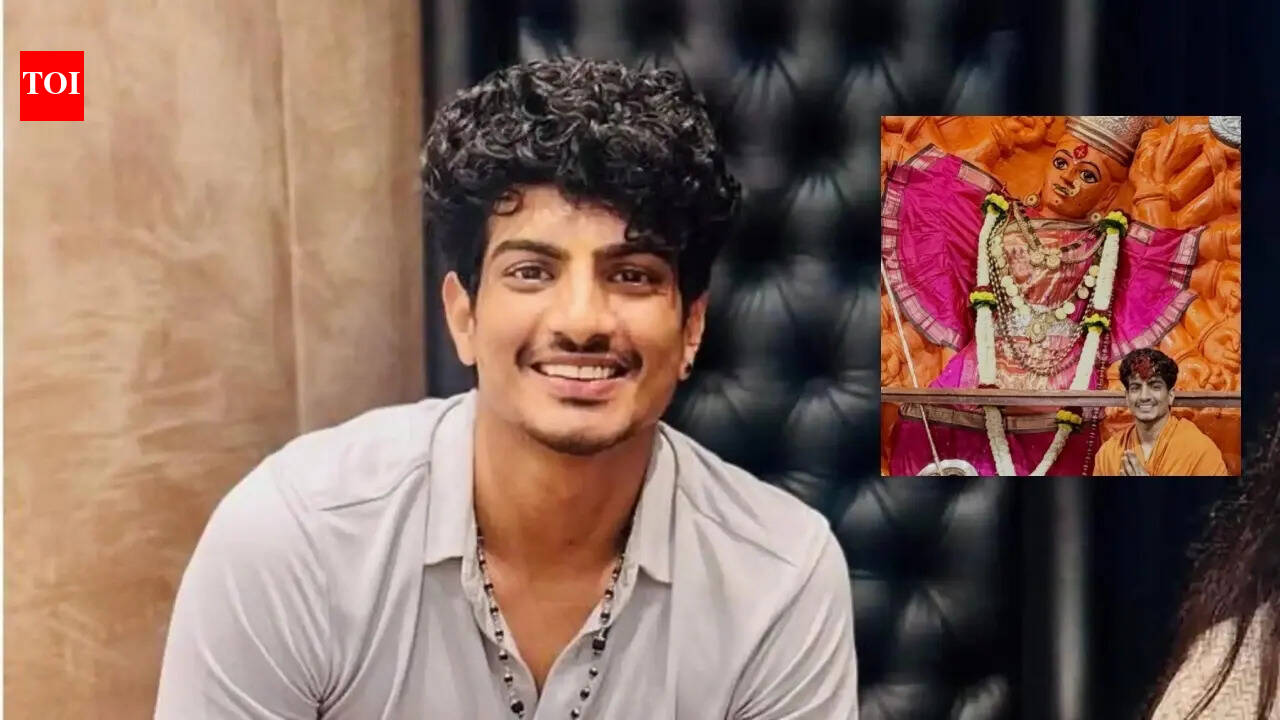 Palash Muchhal takes a spiritual break amid a busy schedule, visits Saptashrungi Temple and seeks divine blessings