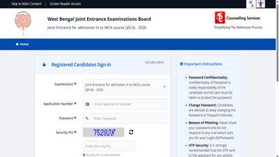 WB JECA 2026 application correction window opens at wbjeeb.nic.in; direct link to edit your form here – The Times of India