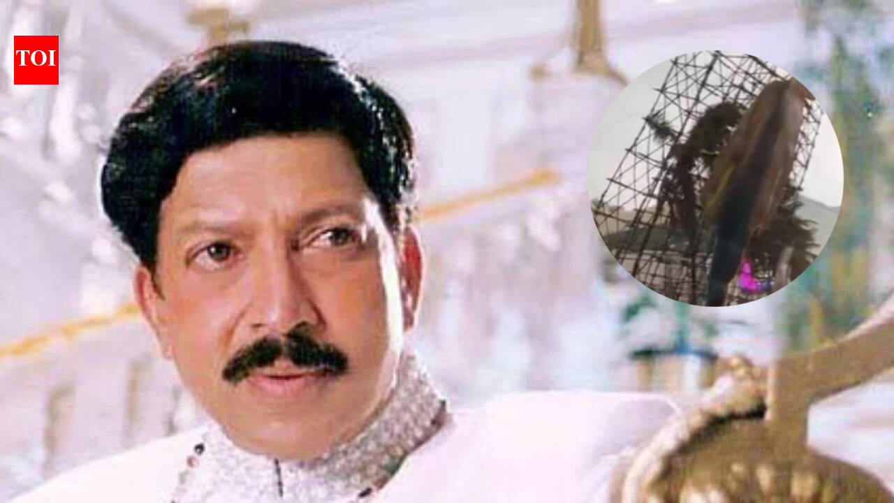 100-foot Vishnuvardhan cutout crashes on busy Bengaluru road; Internet reacts