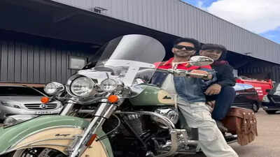 Aparshakti Khurana enjoys fun bike ride with Paresh Rawal; teases 'Badtameez Gill' collaboration