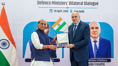 Rajnath Singh, Italian defense minister exchange bilateral military cooperation plan