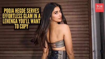 Pooja Hegde breaks the internet in this stunning midnight blue lehenga