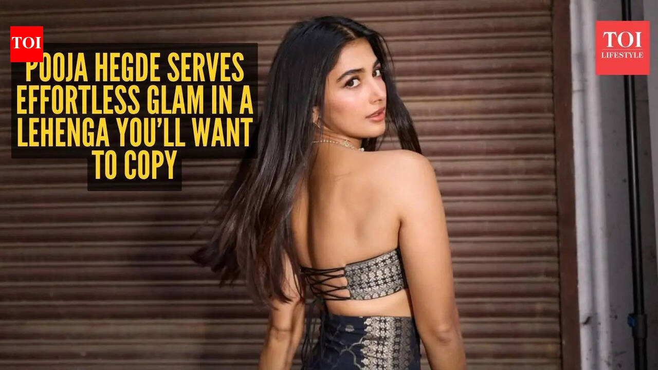 Pooja Hegde breaks the internet in this stunning midnight blue lehenga