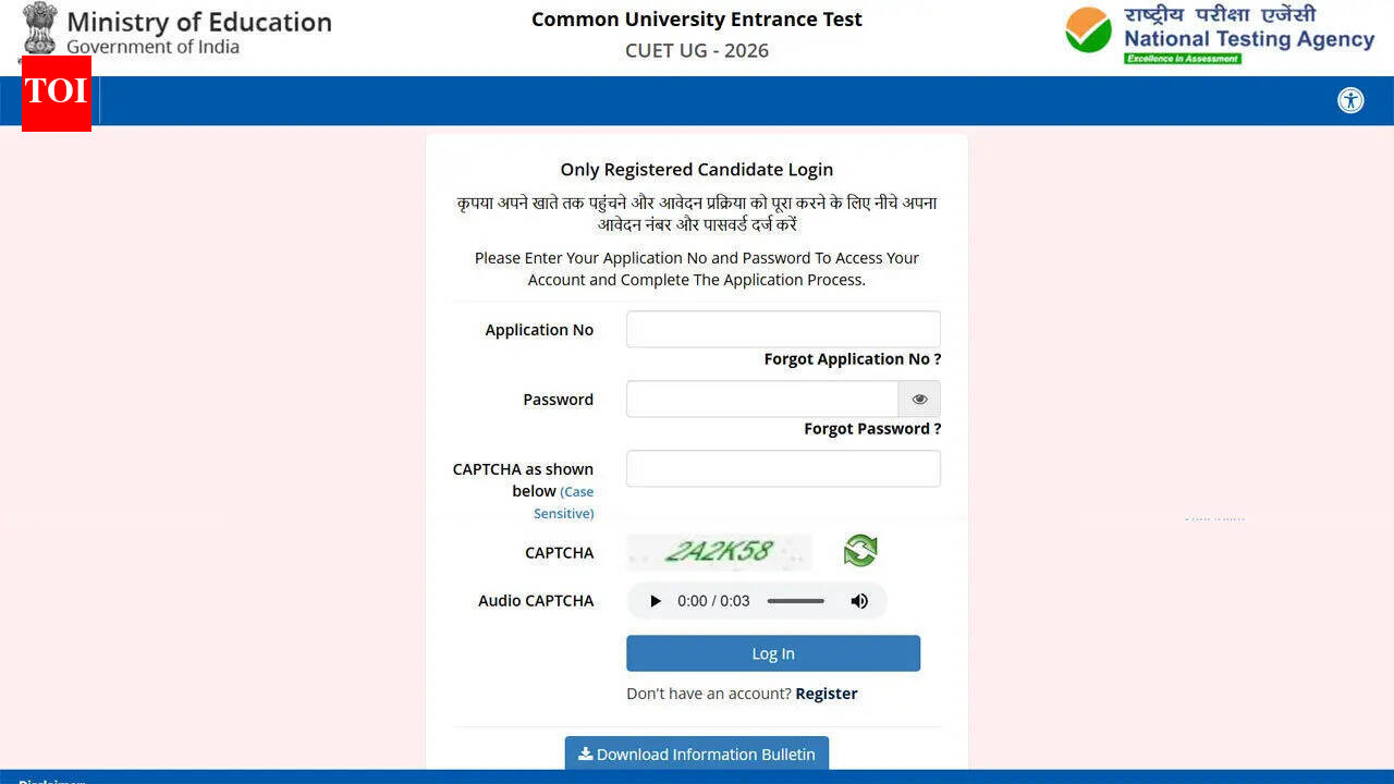 CUET UG 2026: NTA opens online portal for PwD and PwBD scribe registration; apply here