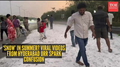 'Snow' in summer? Viral videos from Hyderabad ORR spark confusion