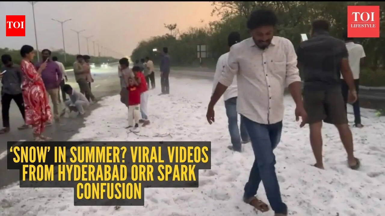 ‘Snow’ in summer? Viral videos from Hyderabad ORR spark confusion