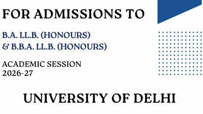 Du Llb Admission 2026: Delhi University law admissions 2026: Applications begin for BA LLB and BBA LLB; apply here – The Times of India