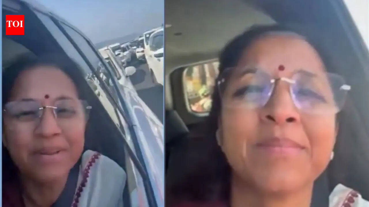 ‘Stuck for 2 hours’: MP Supriya Sule caught in traffic jam on Mumbai–Pune Expressway, shares video