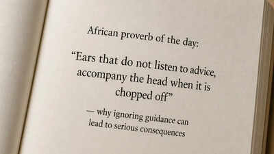 African proverb of the day: “Ears that do not listen to advice, accompany the head when it is chopped off” — why ignoring guidance can lead to serious consequences