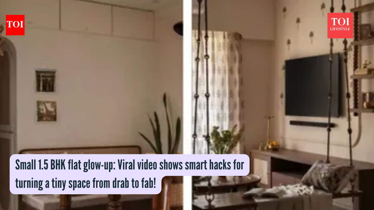 Small 1.5 BHK flat glow-up: Viral video shows smart hacks for turning a tiny space from drab to fab!