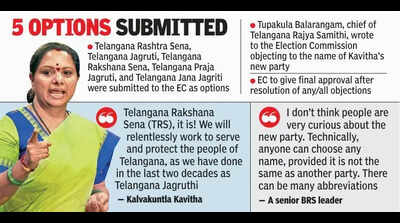 Kavitha secures TRS tag as EC clears ‘T’gana Rakshana Sena’