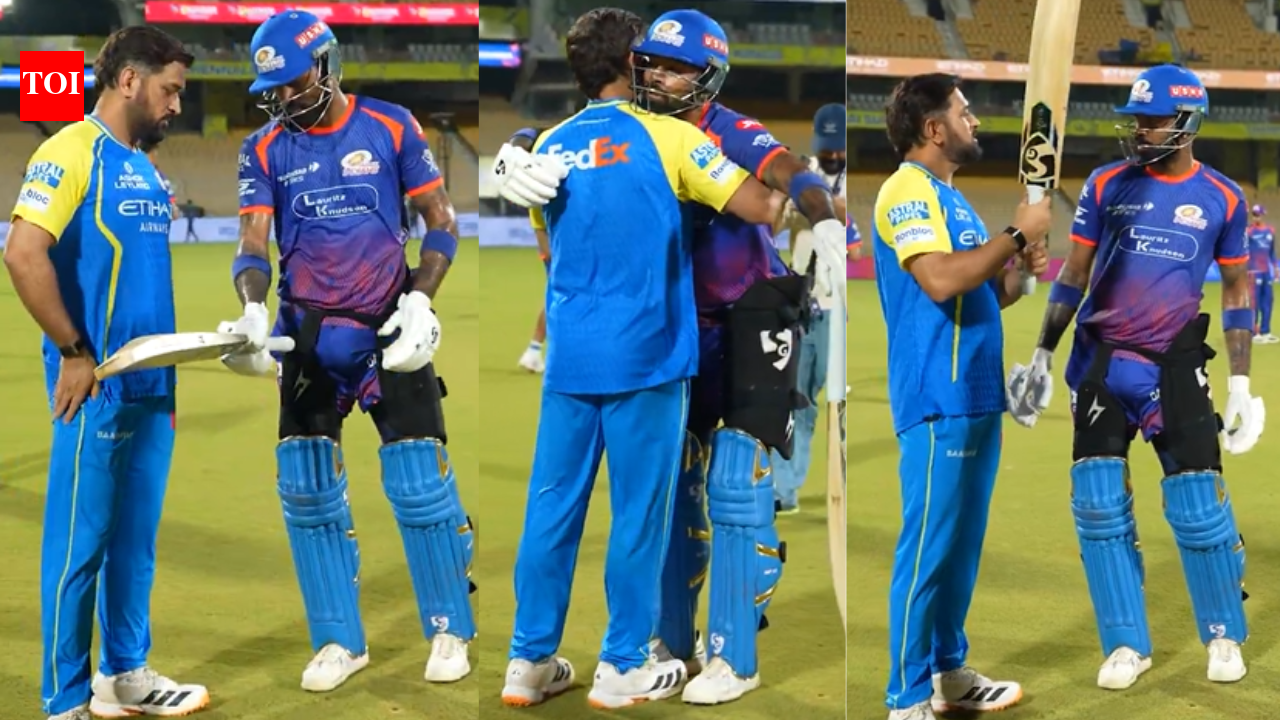 ‘Love you darling’- Hardik Pandya’s reaction to MS Dhoni steals the show - Watch