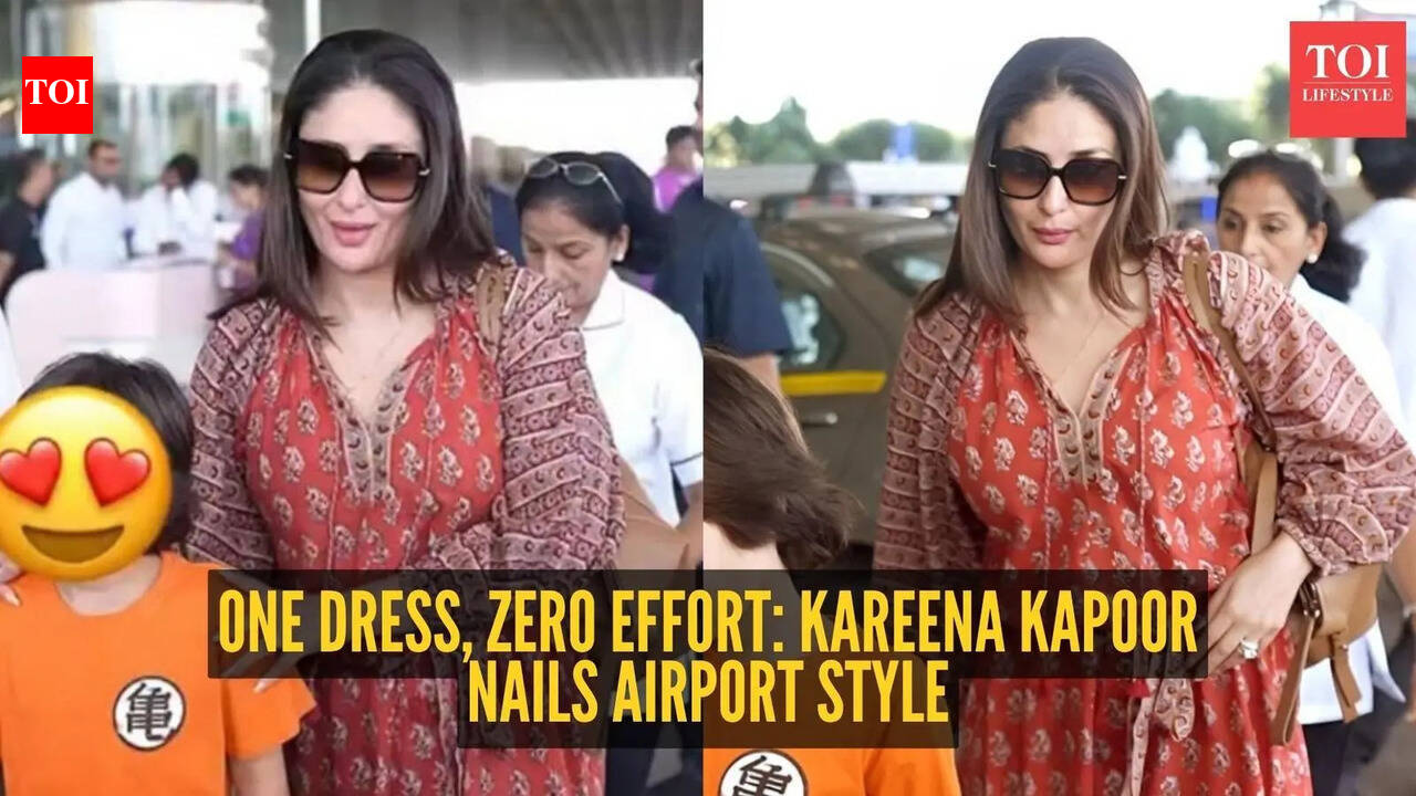 Kareena Kapoor Khan's easy cotton dress is the ultimate airport style hack