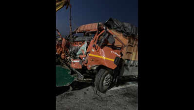 3 die as truck crashes into another parked on NH8 flyover