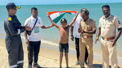 Meet Ishank Singh: 7-year-old Indian boy who swam 29km across Palk Strait in 10 hours, setting a new world record